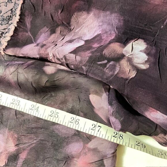 VTG1980s Donna Jessica size 3 Sheer Purple Cropped Long Sleeve Blouse - Picture 14 of 16